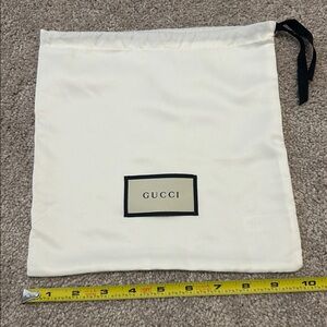 Gucci Cream Storage Bag with Black Accents
